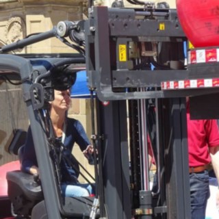 Gabelstapler-Contest im Rahmen des Heilbronner Diakoniefestes