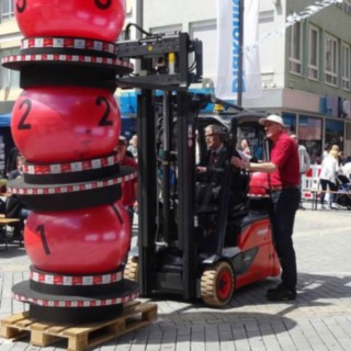 Gabelstapler-Contest im Rahmen des Heilbronner Diakoniefestes