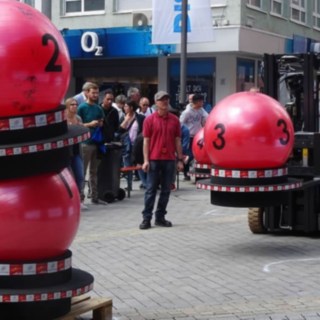 Gabelstapler-Contest im Rahmen des Heilbronner Diakoniefestes