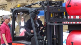 Gabelstapler-Contest im Rahmen des Heilbronner Diakoniefestes