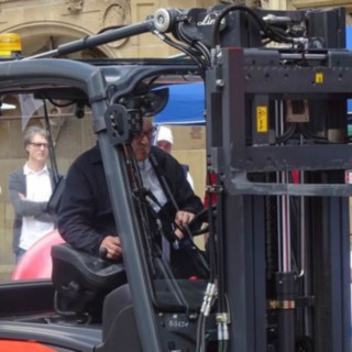 Gabelstapler-Contest im Rahmen des Heilbronner Diakoniefestes